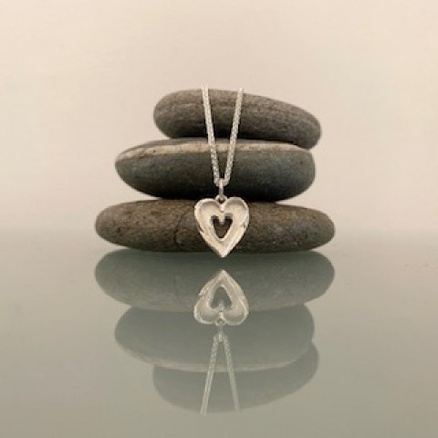 Handcrafted Scottish jewellery - Happily Ever After Double Heart Pendant Handcrafted Scottish jewellery - Happily Ever After Double Heart Pendant